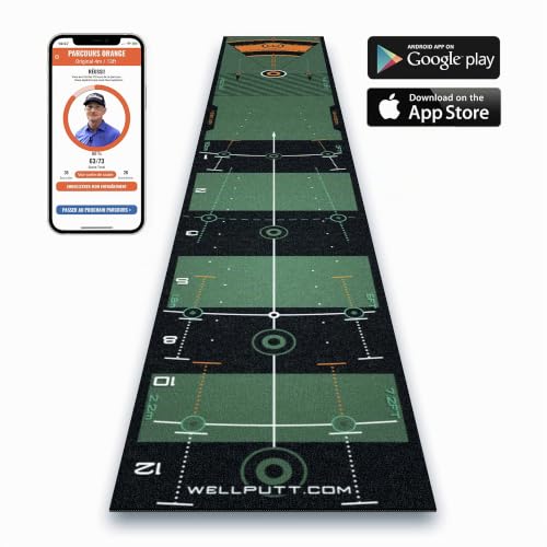 WELLPUTT - Tapis de Putting Entraînement Golf - 3m Vert – vue 2