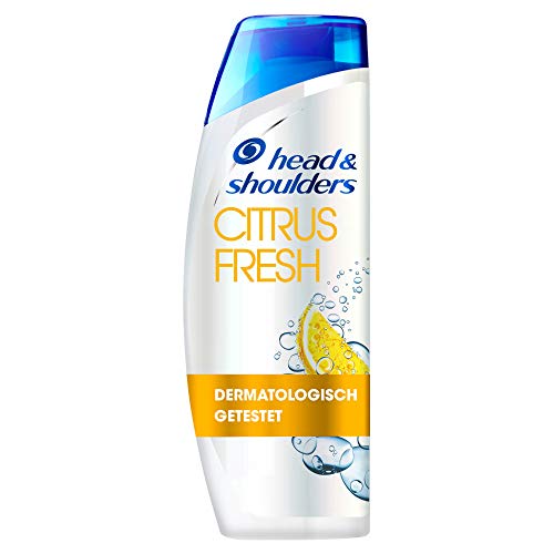 Head & Shoulders Citrus Fresh Champú anticaspa, para cabello graso, champú contra la caspa, 72 horas de protección contra la caspa, picor y sequedad, con aroma cítrico de larga duración, 300 ml