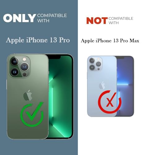 Image of Jkobi Lifetime Anti-Yellow MagSafe Compatible Clear Back Cover Case for Apple iPhone 13 Pro (Sleek Hard Crystal | Shockproof and Camera Protection)