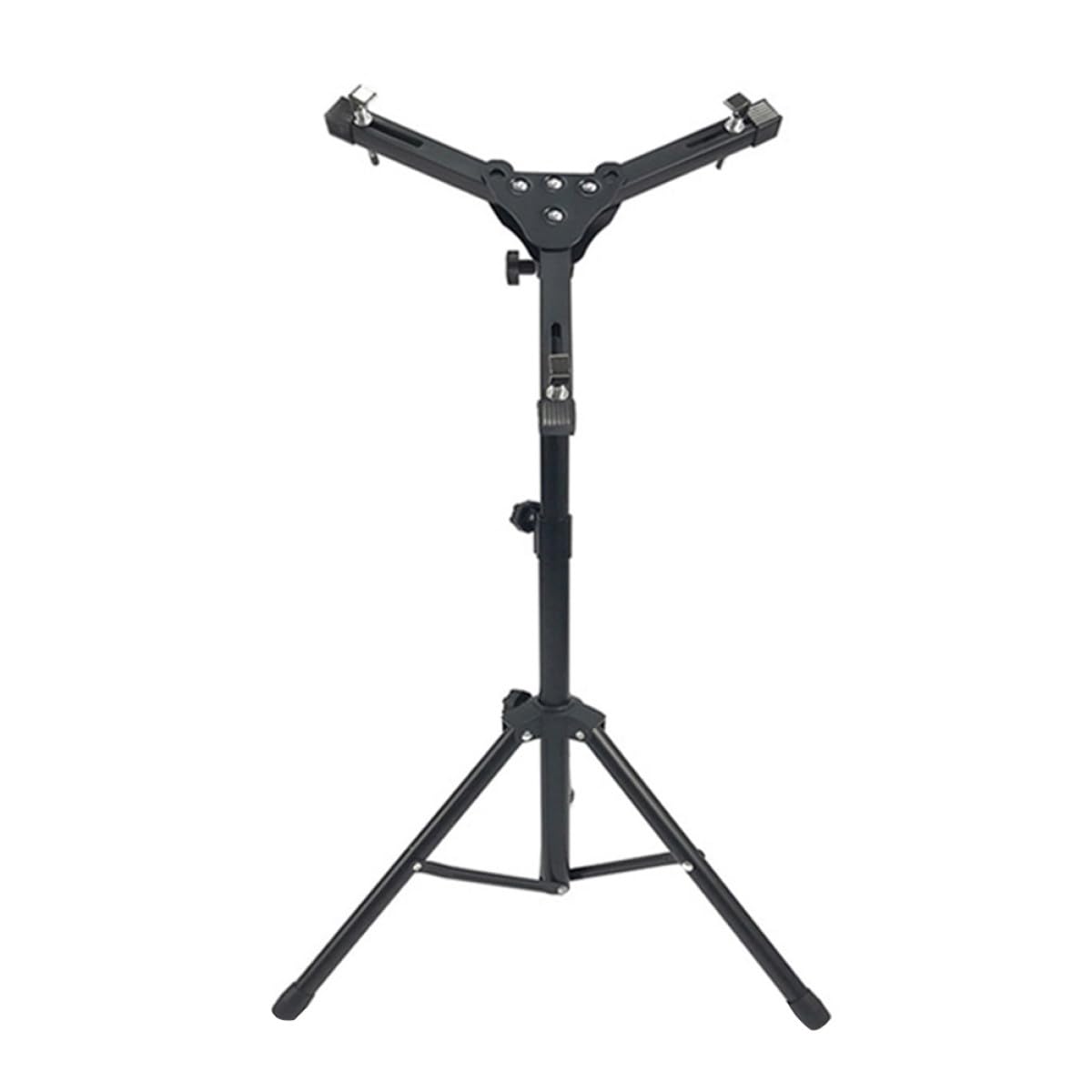 BESTYASH Supporto per Rullante Muto Regolabile 12 Pollici Treppiede in Gomma per Esercitazione Batteria Jazz per Principianti e Musicisti Portatile e Stabile