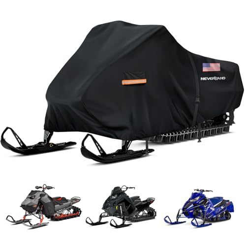 NEVERLAND Heavy Duty 145" Snowmobile Cover - 420D Waterproof Windproof Outdoor Storage with Air Vents