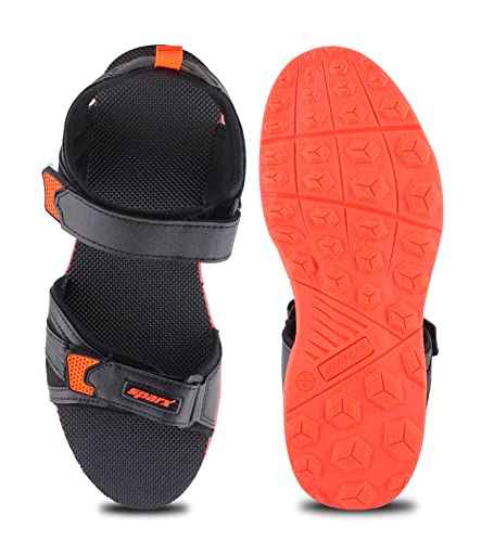 Image of Sparx Men's Sandal, Black Neon Orange, 6 UK