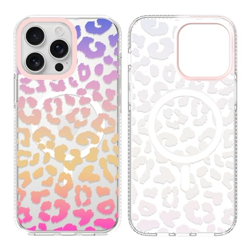 Coque renforcée iPhone 15 Pro léopard compatible MagSafe SAKUULO