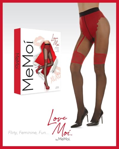 Image of Women's Fantasy Knit in Cheeky Brief Garter Sheer Pantyhose