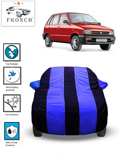 Image of Waterproof Car Cover for Maruti Suzuki 800 | All Weather Protection, UV & Dust Resistant, Scratchproof with Buckle Belt & Elastic Grip