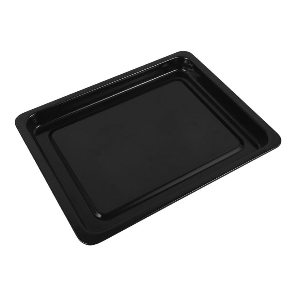 Bandeja esmaltada rectangular de 34x26cm con acabado negro
