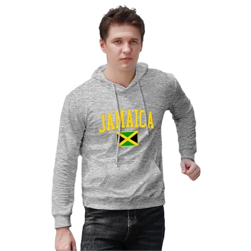 Jamaica Flag Unisex Casual Hoodies Long Sleeve Lightweight Pullover Tops Loose Sweatshirt with Pocket4