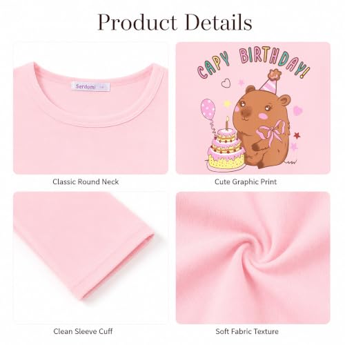 Image of Girls Long Sleeve T-Shirt Cute Versatile Basic Casual Top Size 6-18 | Soft Stretchy Tee for All Day Comfort, Versatile Layering Top for Cold Days, Cute Casual Style for Girls, Durable Easy Care
