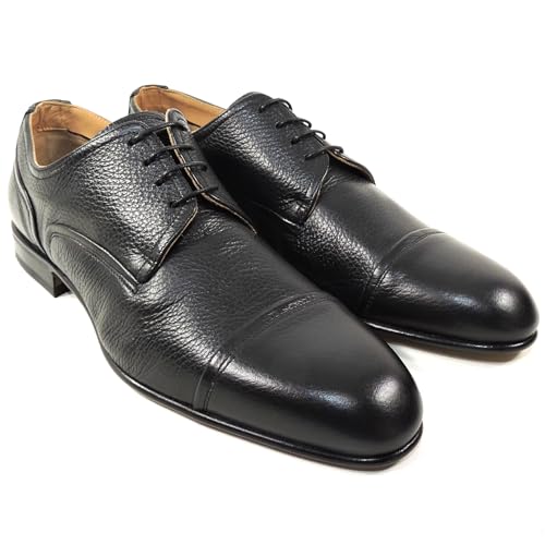 Men's Black Soft Leather Comfort Oxford Shoes, 43 EU3