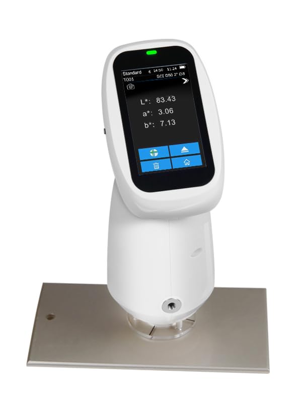 Color Spectrometer Spectrocolorimeter Color Difference Quality Tester with Φ4mm Flat Single Aperture Wavelength Range 400-700nm D/8 SCI/SCE Mode CMOS Dual Beam Splitting Sensor
