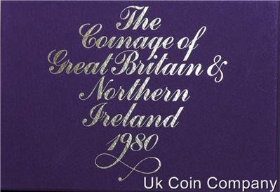 1980 Royal Mint Uk Decimal Coin Proof Set