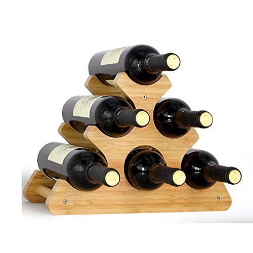 Soporte para botellas de vino de madera sólida miniatura 1