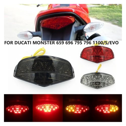 Luz trasera moto LED para eliminar intermitentes rotos en DUCATI 696 5