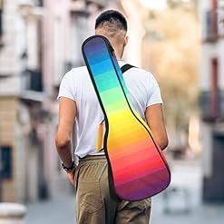 Housse pour ukulélé – Rayures arc-en-ciel colorées – Rembourrage en éponge de 10 mm d’épaisseur – 53,3 cm – Avec sangles… - Les Beatles, Paul McCartney, John Lennon, RIngo Starr, George Harrison Housse pour ukulélé - Rayures arc-en-ciel colorées - Rembourrage en éponge de 10 mm d'épaisseur - 53,3 cm - Avec sangles… – Image 5