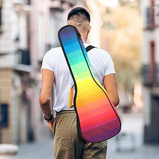 Housse pour ukulélé – Rayures arc-en-ciel colorées – Rembourrage en éponge de 10 mm d’épaisseur – 53,3 cm – Avec sangles… - Les Beatles, Paul McCartney, John Lennon, RIngo Starr, George Harrison Housse pour ukulélé - Rayures arc-en-ciel colorées - Rembourrage en éponge de 10 mm d'épaisseur - 53,3 cm - Avec sangles… – Image 5