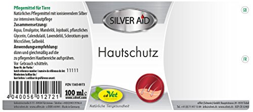 SilverAid Hautschutzspray Tiere 100ml - Mikronisiertes Silber & Pflegende Öle für natürliche Tierhautpflege