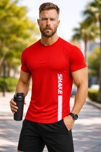 Image of 3Colours RGB Active Fit Men's Sports T-Shirt - Lightweight Quick Dry Polyester Gym & Running Wear-Shake