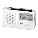 Kenko ラジオ 多機能防災ラジオ KR-005AWESE FM/AM/ワイドFM対応 乾電池対応 サイレン付 USB充電機能 80×140×38mm ホワイト