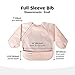 Tiny Twinkle Long Sleeve Bib for Babies & Toddlers | 2-Pack Waterproof Smock Bib for Eating | Machine Washable & Mess-Proof Feeding Essentials | Newborn Shower Gift (Rose Burgundy,6–24M)