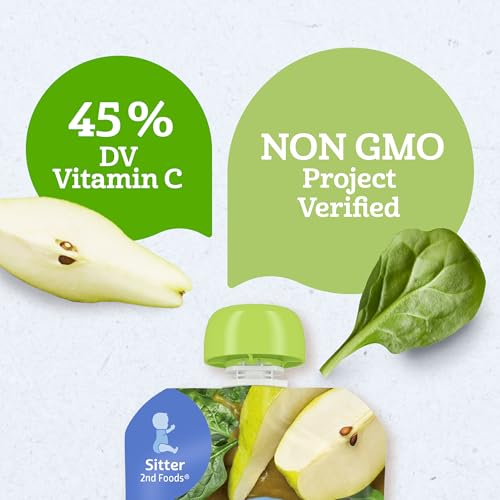 Gerber Stage 2 Organic Pear Spinach Pouches, 3.5 Oz, 12 Pack - image 7