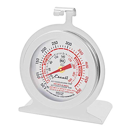 Escali AHO1 Oven Thermometer, Silver, 1 Count, Stainless Steel