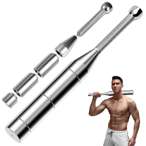 Dooeant Adjustable Macebell Clubbell, 6-in-1 Stainless Steel Indian Club Training System (6.5-17.5LBs) for Full Body Strength, Non-Slip Handle for Grip Workouts