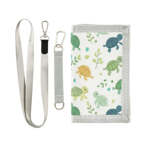 Wusikd Cute Turtles Kids Wallet for Boys Girls Toddler Trifold Wallet Novelty Wallet for Teens Women Men