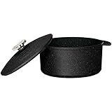 THE ROCK by Starfrit 4-Quart Dutch Oven/Bakeware with Lid, Black