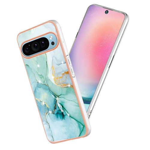Coque Google Pixel 9 Pro XL marbre en silicone transparent souple antichoc