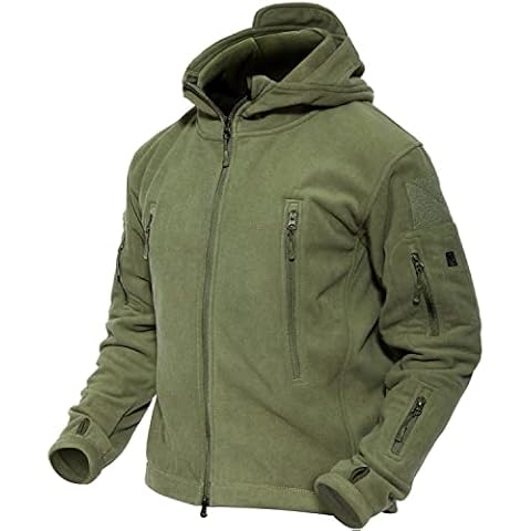 MAGCOMSEN Men 's Windproof Warm Military Tactical Fleece Jacket Green L Cover