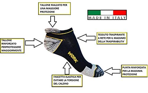 EMMe SQUARE Calzini Fantasmino da lavoro per uomo