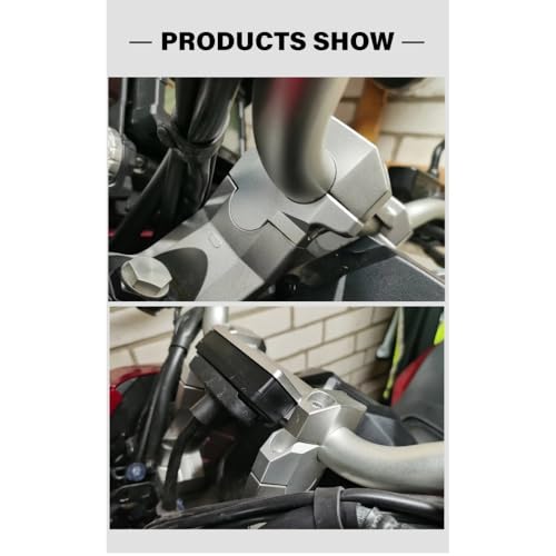 Abrazadera elevación manillar motocicleta en aluminio plata para ADV 150 2