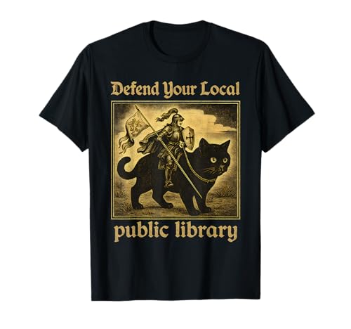 Camiseta Cat Knight Defender Your Local Public Library Camiseta