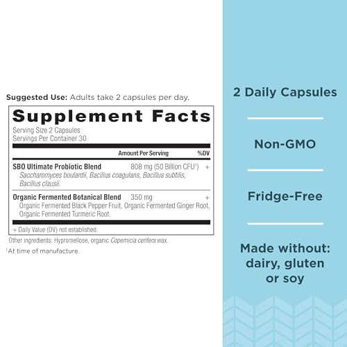 Ancient Nutrition SBO Probiotics Capsules, Ultimate, 60 Count + Vitamin D Capsules, 90 Count - image 2