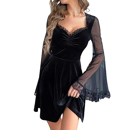 Robe gothique femme couleur unie pour oser le style rétro chic