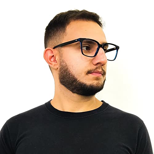 LP Vision - Óculos Com Filtro Bloqueador de Luz Azul - Para Computador Celular & Gamer - Quadrado Az