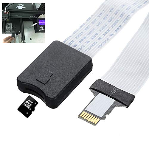 CCTREE 48CM TF to Micro SD TF Extension Cable Memory Card Adapter for/Raspberry Pi/Arduino GPS TV SDXC Creality CR10,CR-10 V2,10S,Ender 2,Ender 3,Ender 3 Pro,Ender 5 Monoprice Select Mini 3D Printer