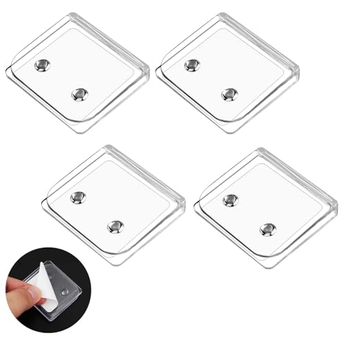 Nqeuepn 4uds Clips Para Cortina Ducha A Prueba De Viento, Transparente Protector Contra Salpicaduras Ducha Autoadhesivo Sin Taladro Soporte Pared Para Cortina Ducha Para Revestimiento Interior Ducha