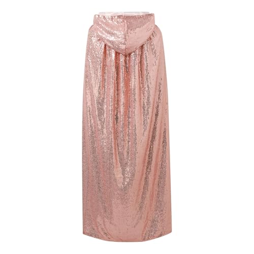 Cape-châle femme scintillante à capuche pour robe de soirée élégante