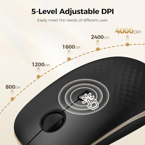 TECKNET Rechargeable Slim Portable Silent Computer 2.4 GHz Wireless Mouse - image 4