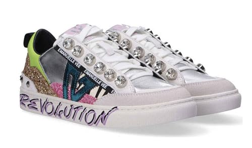 Sneakers Olivia pour vos sorties urbaines, look animalier blanc et argent chic - 2