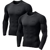 [テスラ] スポーツインナー 長袖 メンズ 2枚 [吸湿速乾・軽量保温・伸縮性] コンプレッションウェア 上 裏起毛 ランニング トレーニング アンダーシャツ コールドギア 冬用 シャツ あったかインナー ヒートテック 防寒着 JPB YUD40-JPK_L