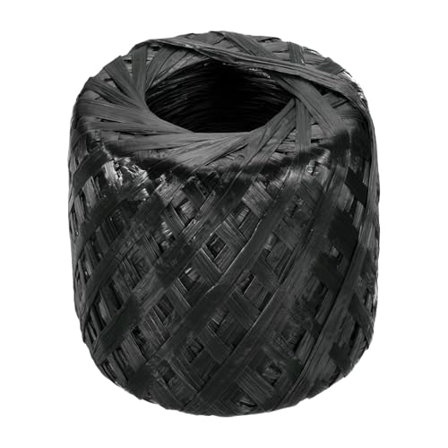 sourcing map Spago in poliestere e nylon e plastica, 180 m, 30 mm, per imballaggio domestico per giardinaggio e trasporto, nero