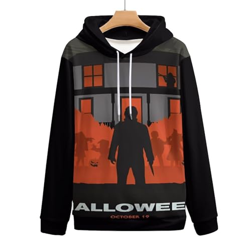 ZHANGXM Long Sleeve 3D Print Hoodie Halloween Michael Myers Spring And Autumn Blouse for Unisex Sweatshirt4