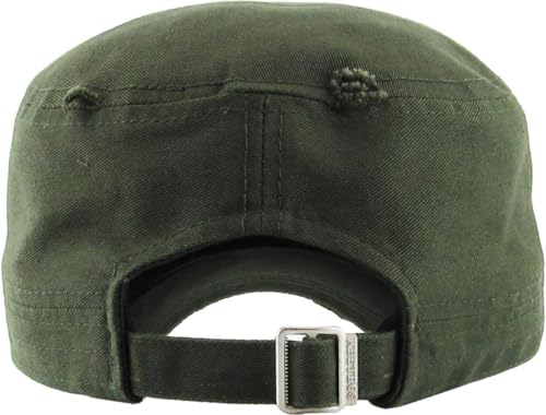 Image of Vintage Distressed Cadet Army Cap Basic Everyday Military Style Hat