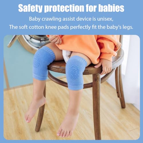 RAMGLYO 3 Paar Baby-Knieschützer Anti-rutsch Baumwolle Krabbelhilfe für Unisex Babys (mit Anti-Rutsch-Noppen)