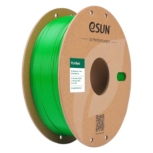 Image of eSUN PLA Basic Filament 1.75mm, 3D Printer Filament High Speed PLA for Fast Printing, 1KG Spool (2.2 LBS) 3D Printing Filament for High Speed 3D Printers, Green