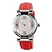 Produktbild LMCYP Damen Quarz Analog Lederarmband Uhr (Farbe : Rot)