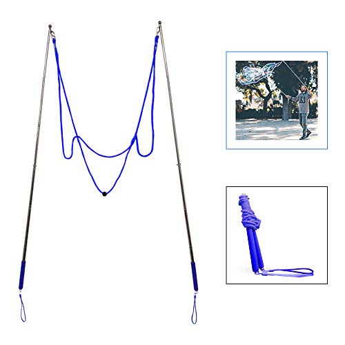 UBITREE Giant Bubble Wand Stainless Steel Telescopic Design Bubble Blower Wands Outdoor Giant Bubble Maker Toys for Kids Adults 3 Holes Rubber Bubble Sticks for Birthday Party Lawn Park Beach