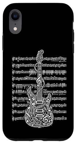 エレキギター プレーヤー ギタリスト 楽器 ノート スマホケース iPhone XR 用
